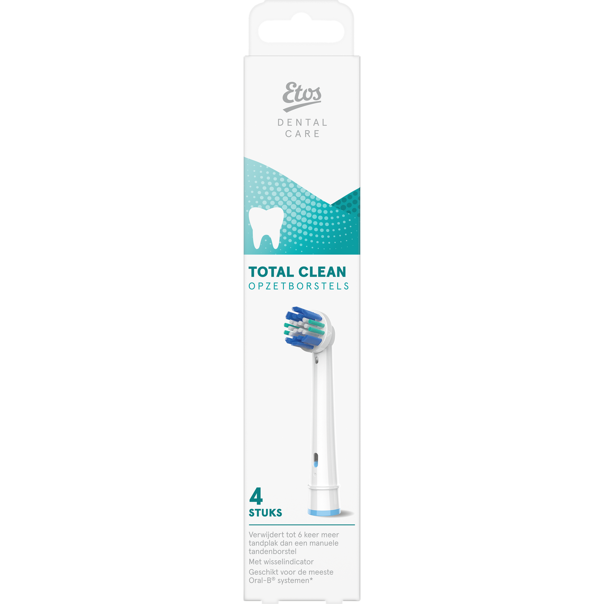 Etos Opzetborstels Total Clean 4 pack