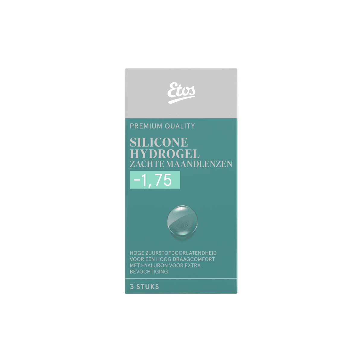Etos Silicone Hydrogel Zachte Maandlenzen -1.75 3 stuks