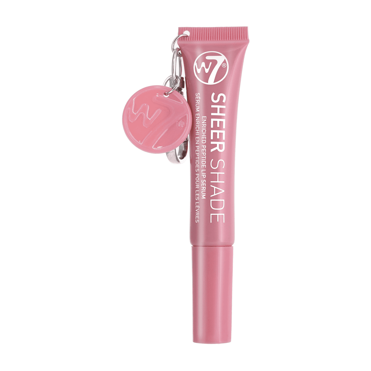 W7 Key Ring Sheer Shade Enriched Peptide Lip Gloss Dusk Petal