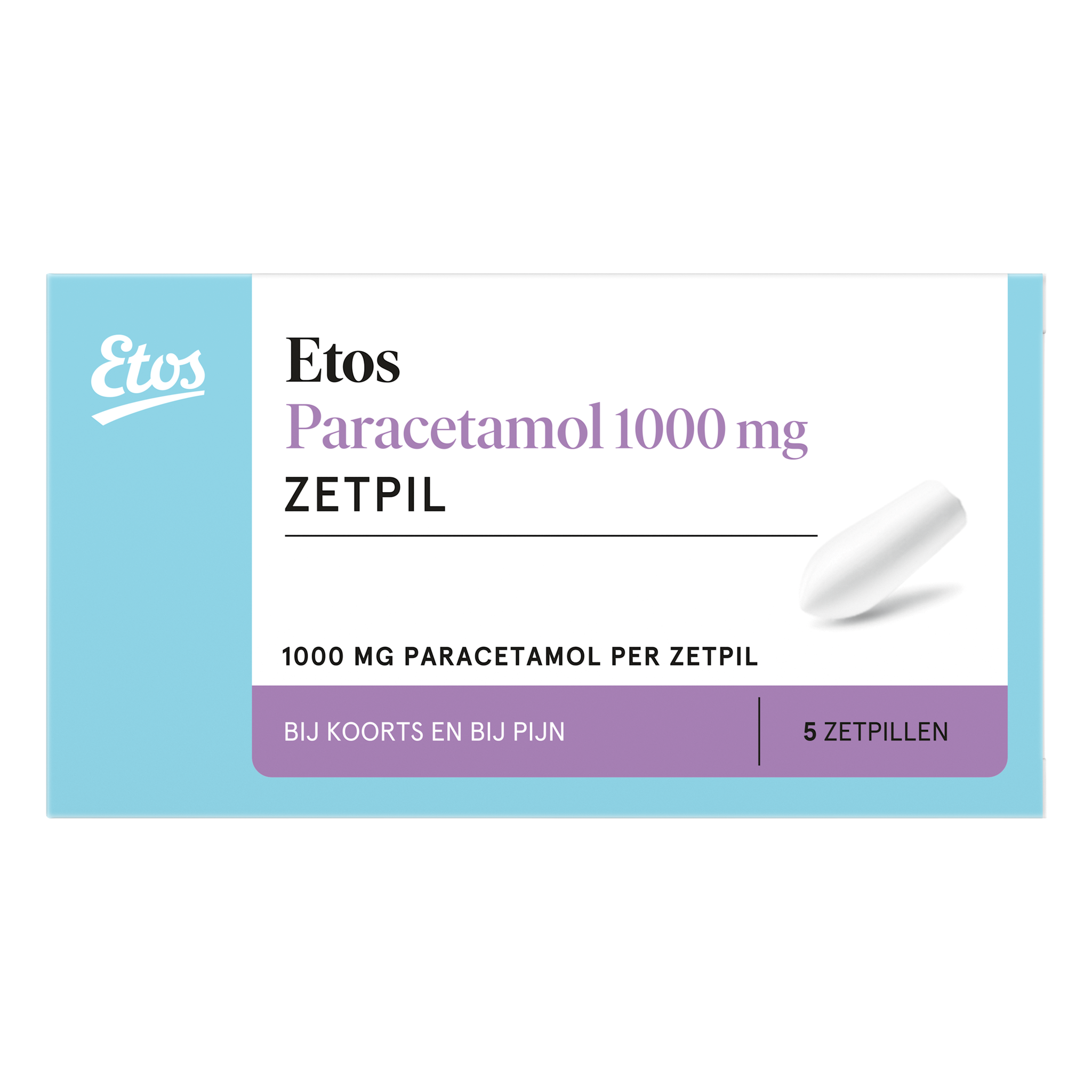 Etos Paracetamol 1000 MG Zetpil 5 stuks