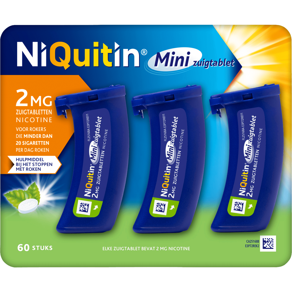 NiQuitin 2 MG Minizuigtabletten 60 stuks
