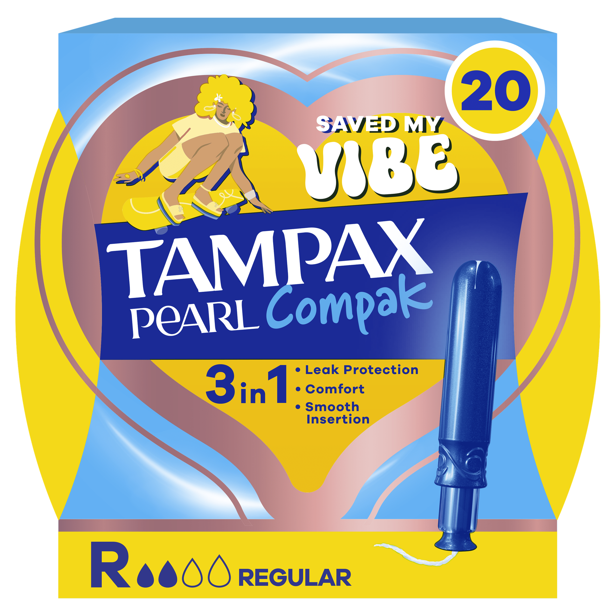 Tampax Pearl Compak Regular Tampons Met Inbrenghuls 20 stuks