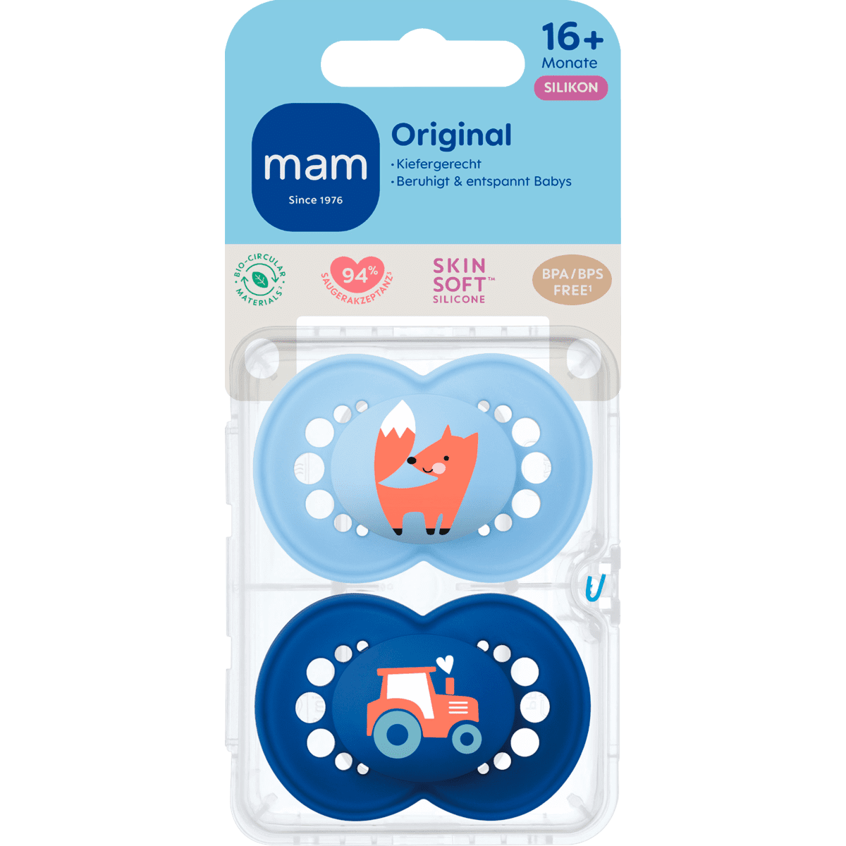 MAM Original Fopspeen 16+ Maanden Blauw 2 stuks