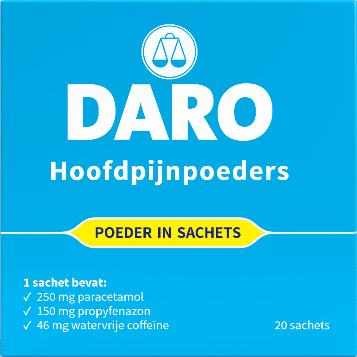 Daro Hoofdpijnpoeders Sachets 20 stuks