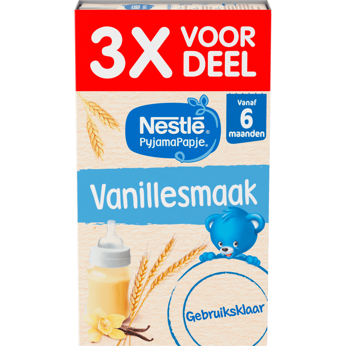 Nestlé Baby PyjamaPapje Vanille 6+ Maanden 3x250 ML