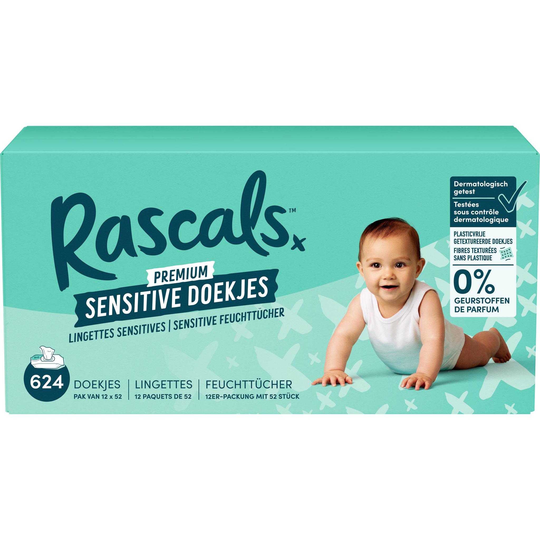 Rascals Sensitive Billendoekjes Megabox 624 Stuks