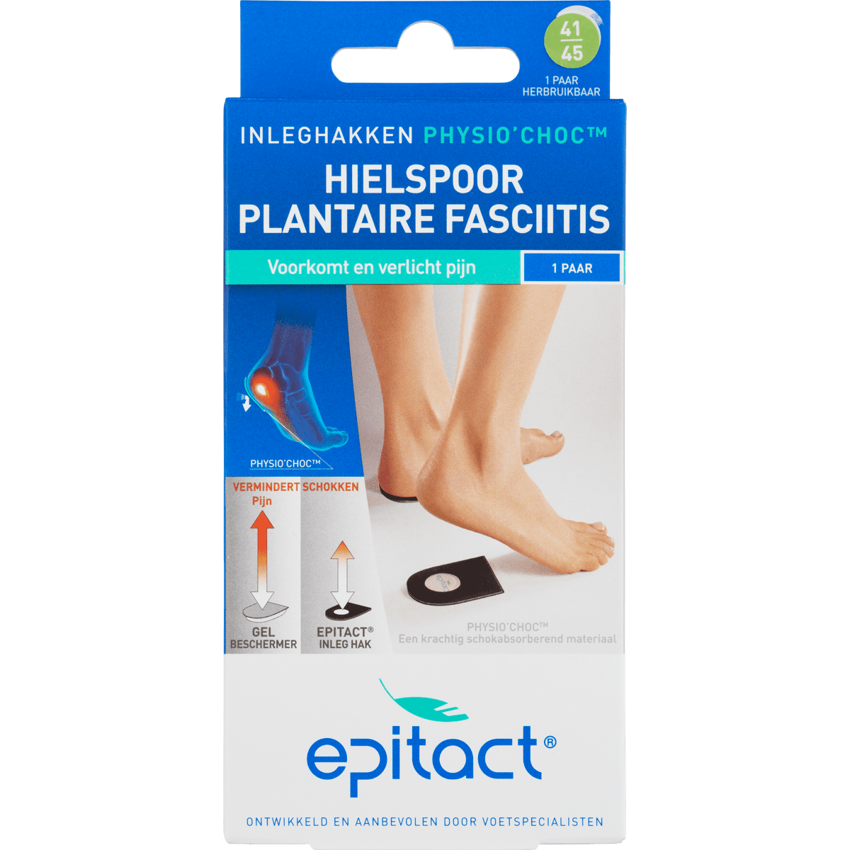 Epitact Hielspoor Inleghakken met Physio'Choc Maat41-45
