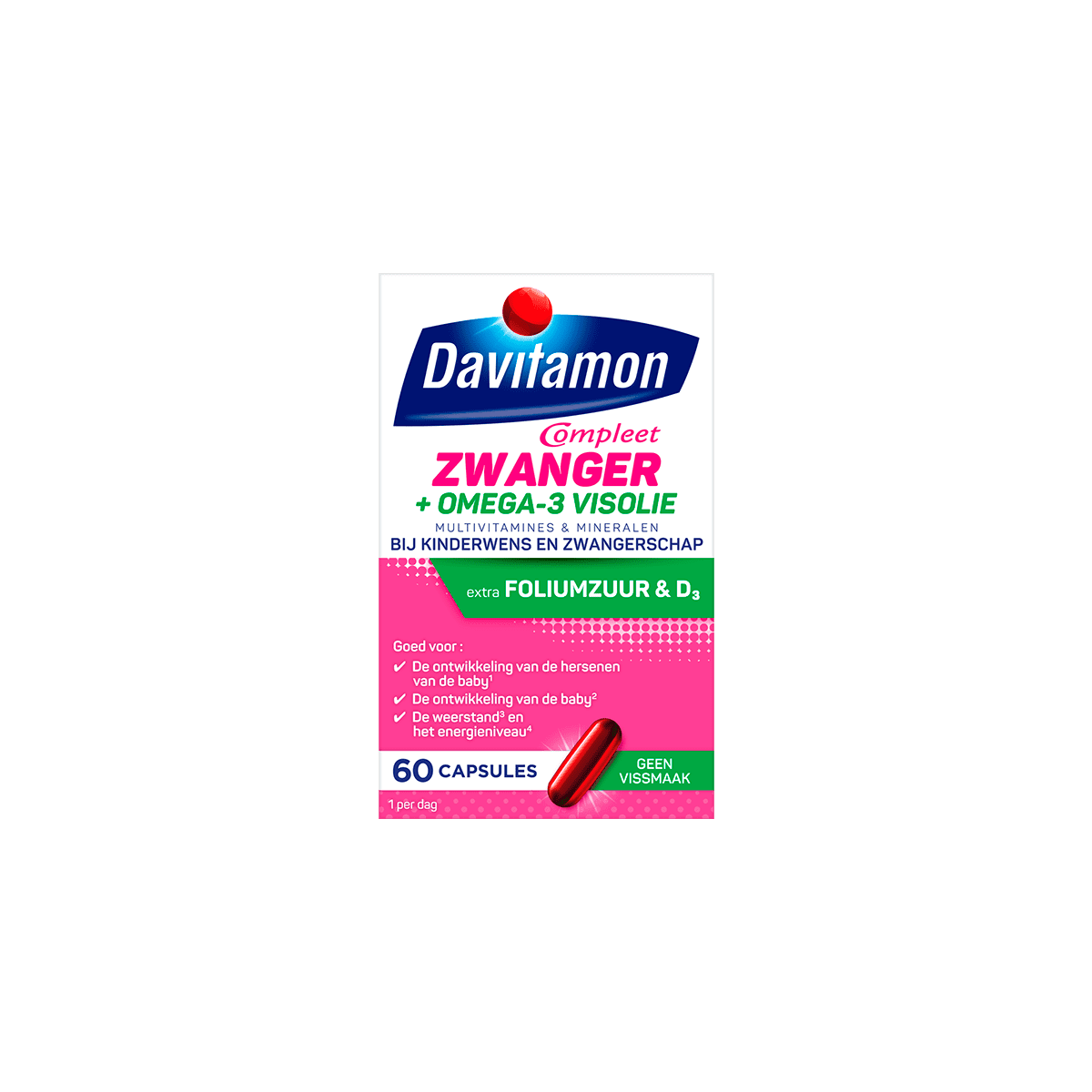 Davitamon Compleet Zwanger + Omega-3 Visolie 60 Stuks