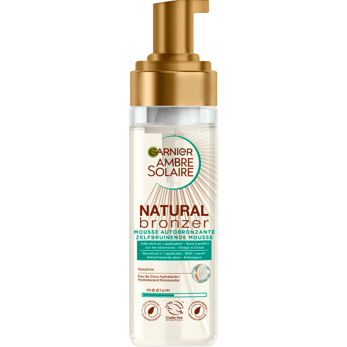 Garnier Ambre Solaire Self Tan Mousse Zelfbruiner voor Lichaam & Gezicht 200ML