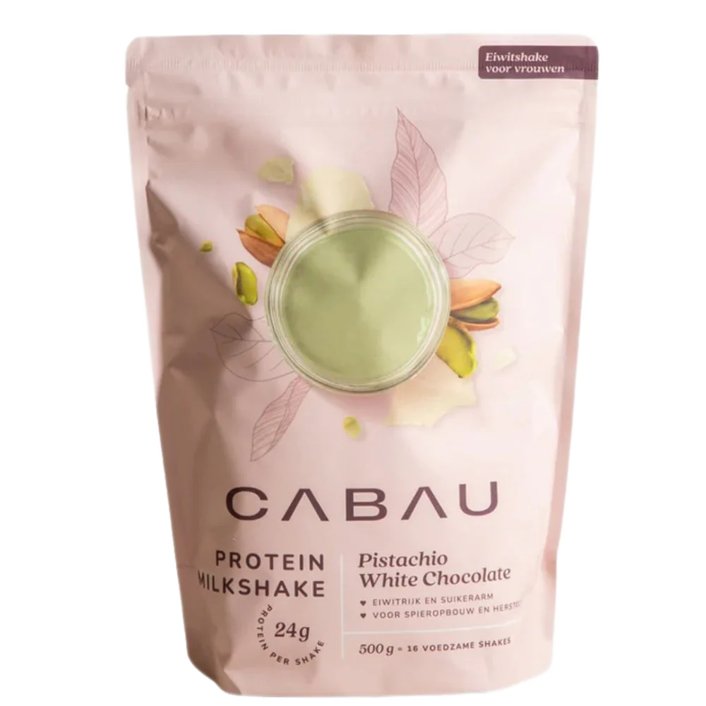 Cabau protein milkshake pistache white chocolate 500 gram