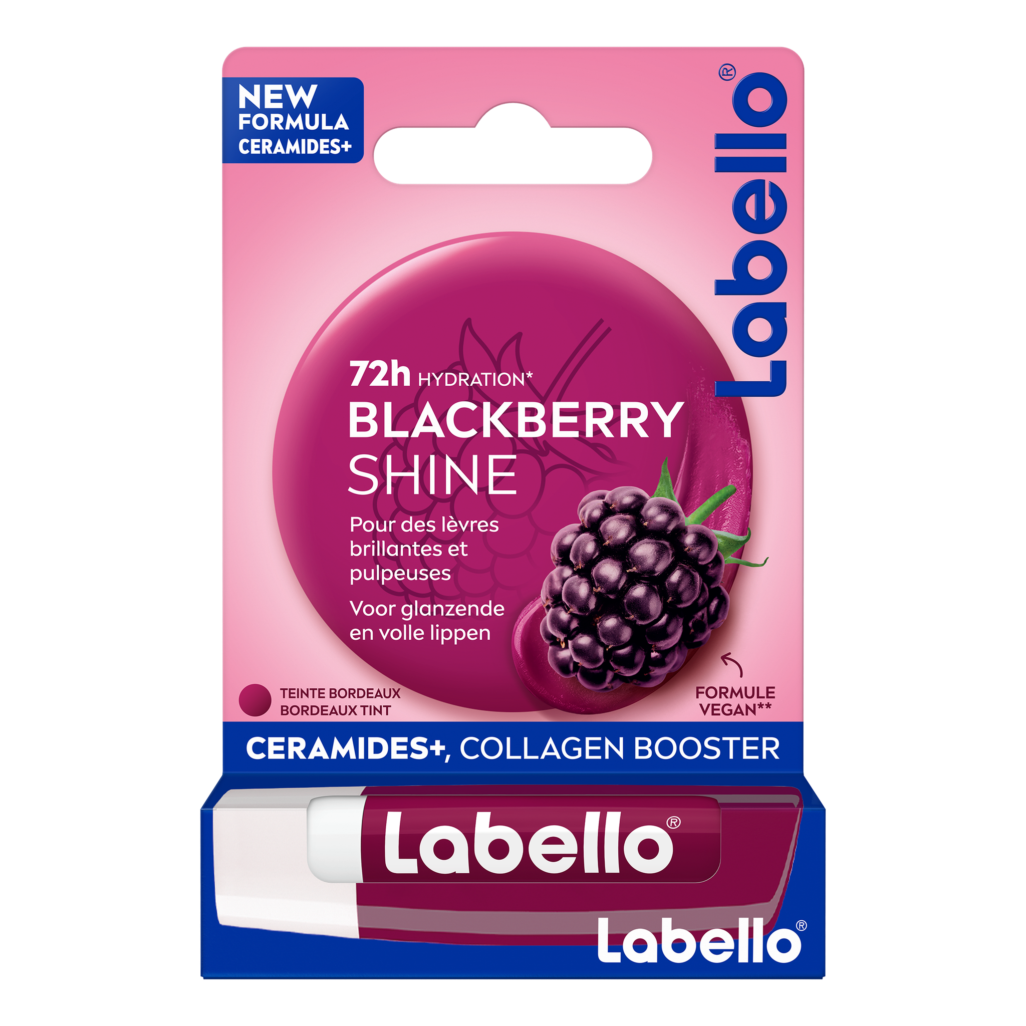 Labello Blackberry Shine 72u Hydratatie Lippenbalsem