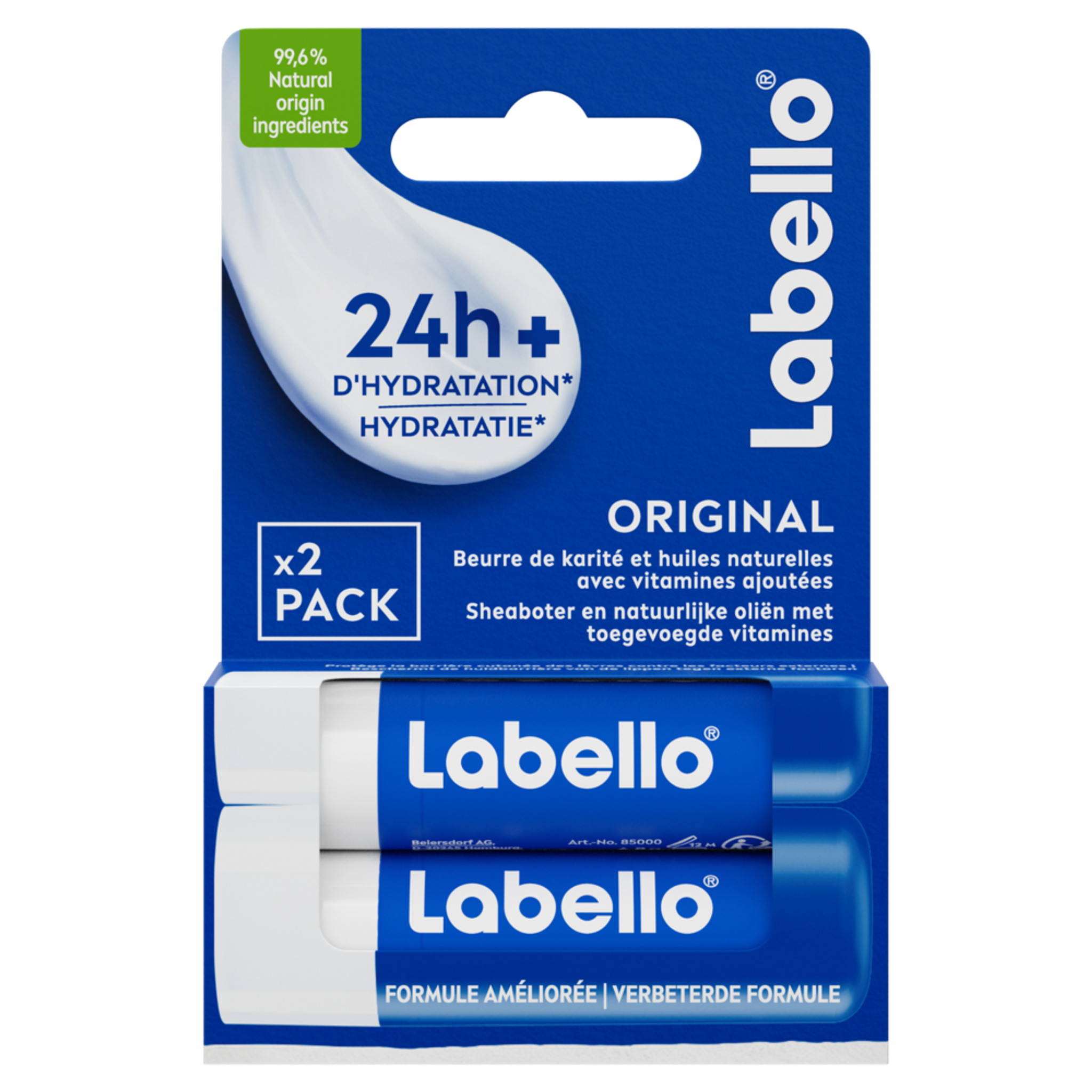 Labello Original 24u Hydratatie Lippenbalsem Duopack