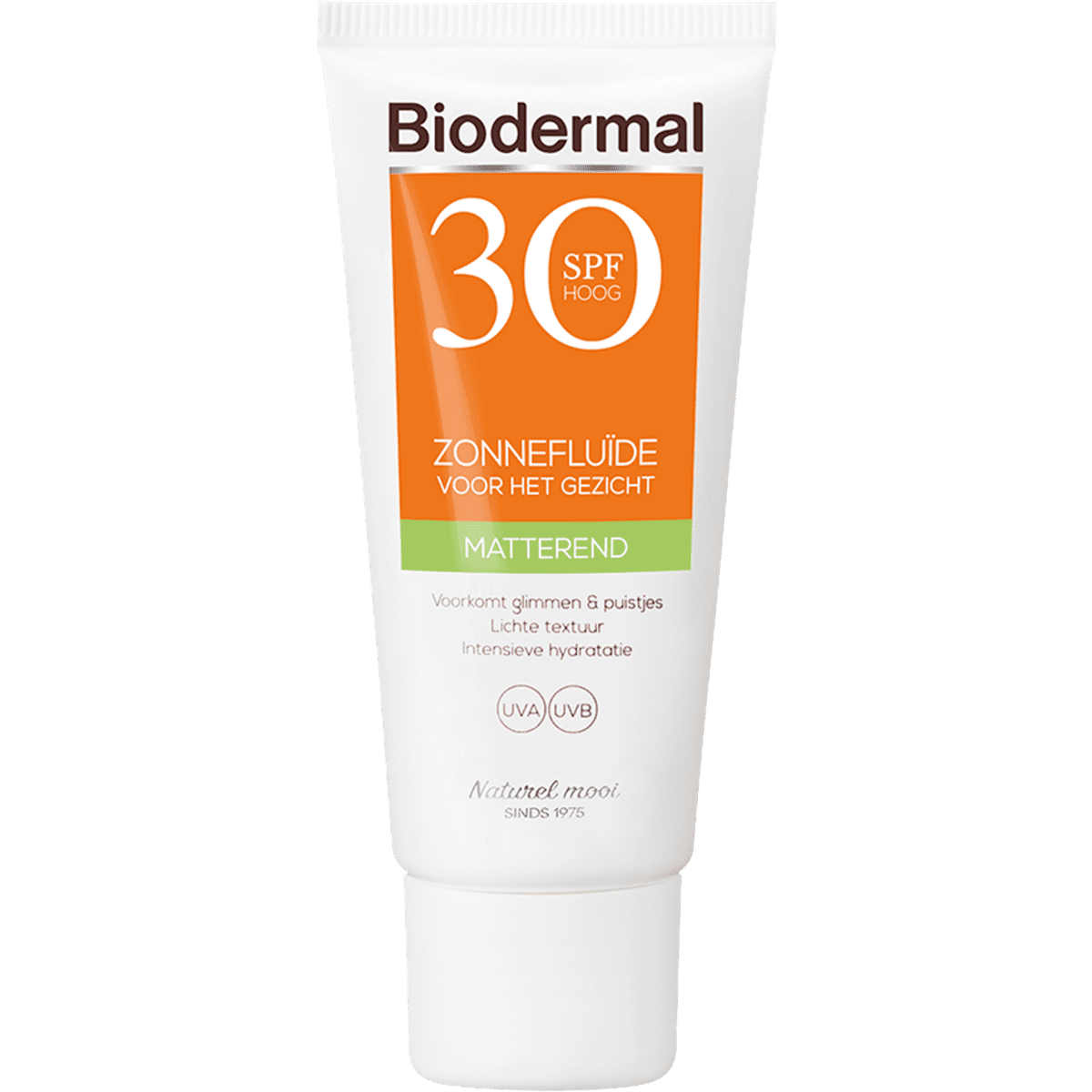 Biodermal Matterend Zonnefluïde Voor Het Gezicht SPF30 40 ML