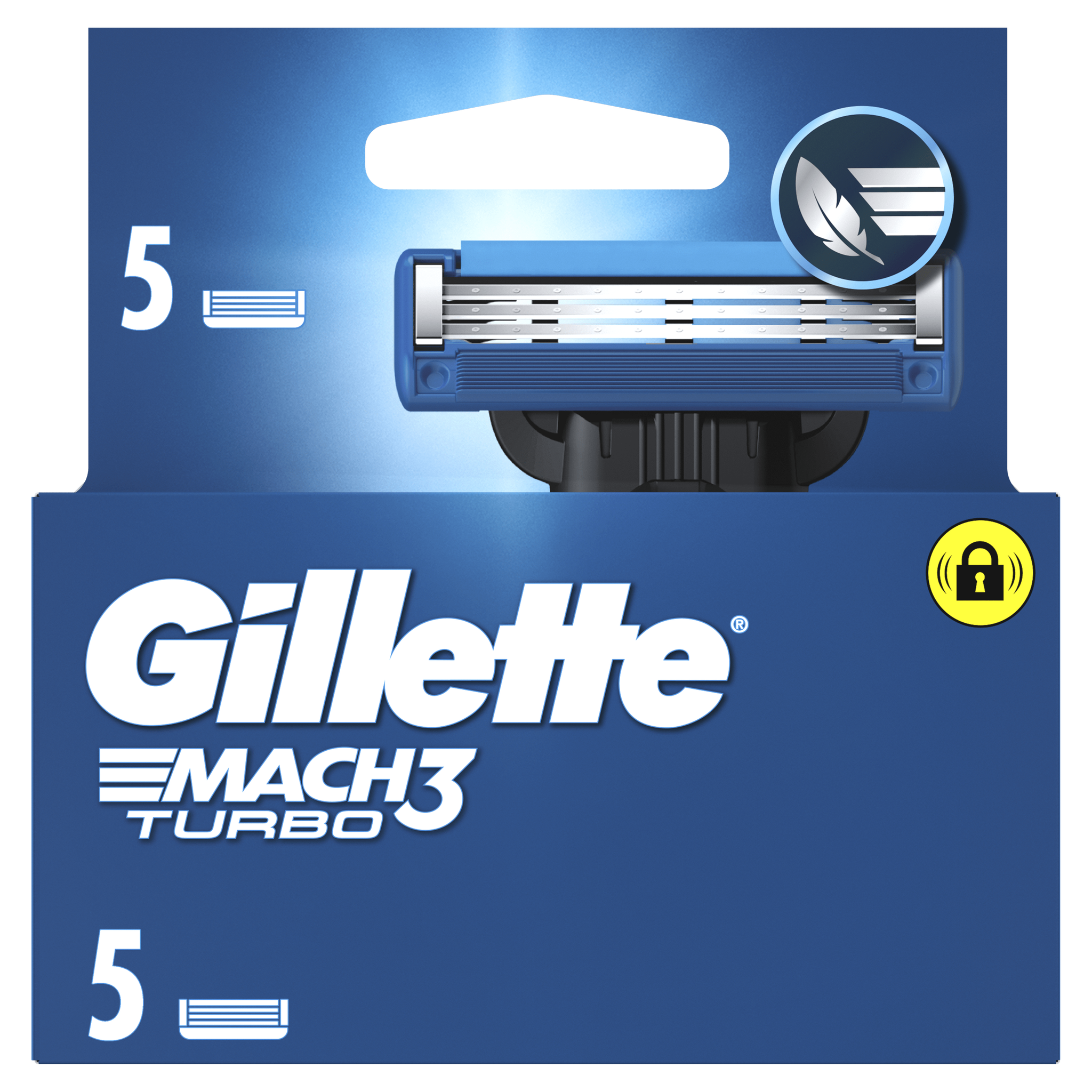 Gillette Mach3 Turbo Navulmesjes 5 stuks
