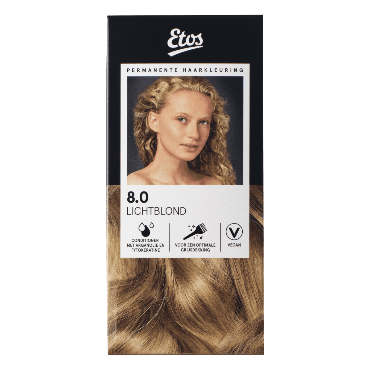 Etos Permanente Haarkleuring 8.0 Lichtblond