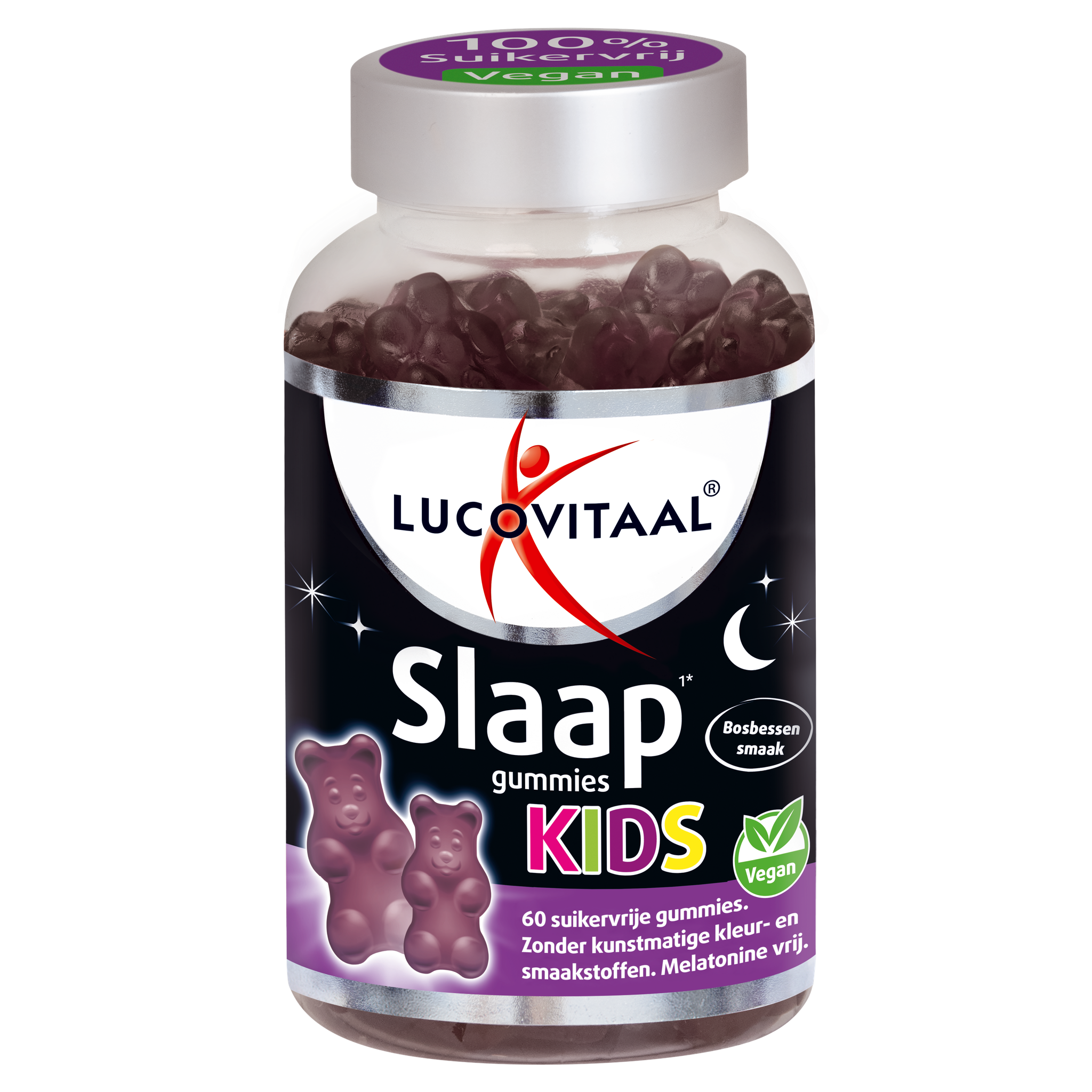 Lucovitaal Slaap Kids Suikervrije Gummies Bosbes suikervrij 60 stuks