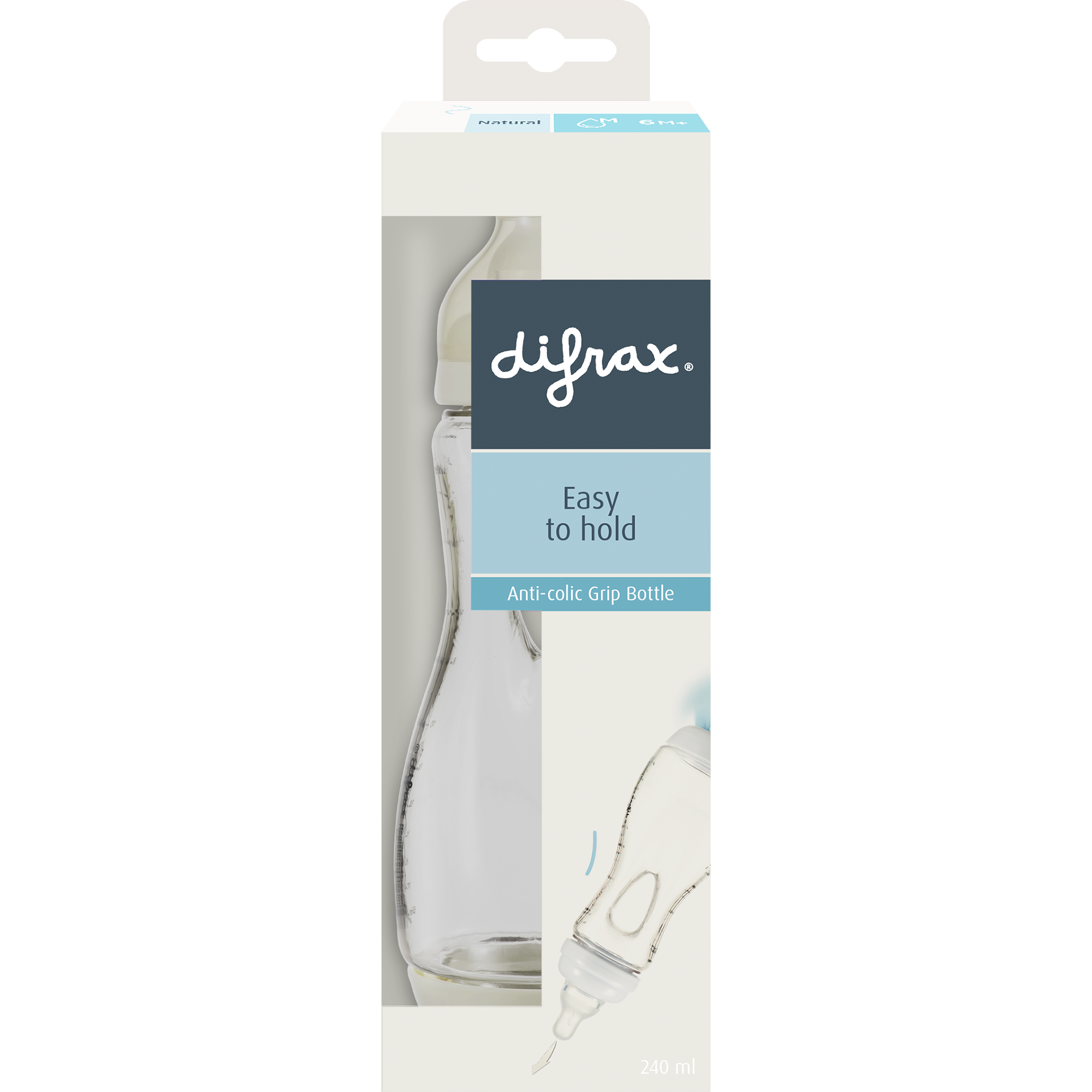 Difrax Handgreepfles Ivory 240 ML