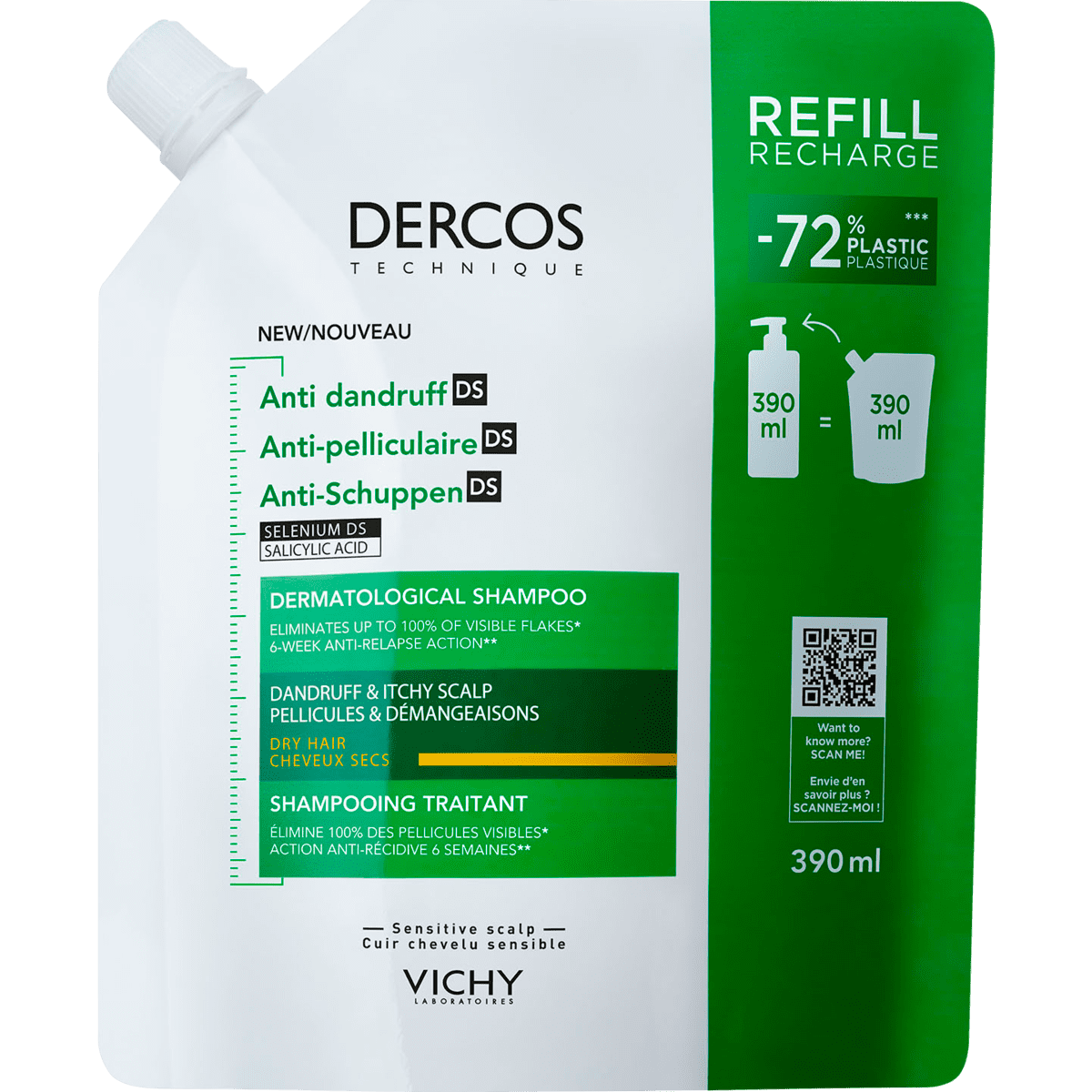 Vichy Dercos Anti-Roos DS Shampoo DH Navulling 390 ML