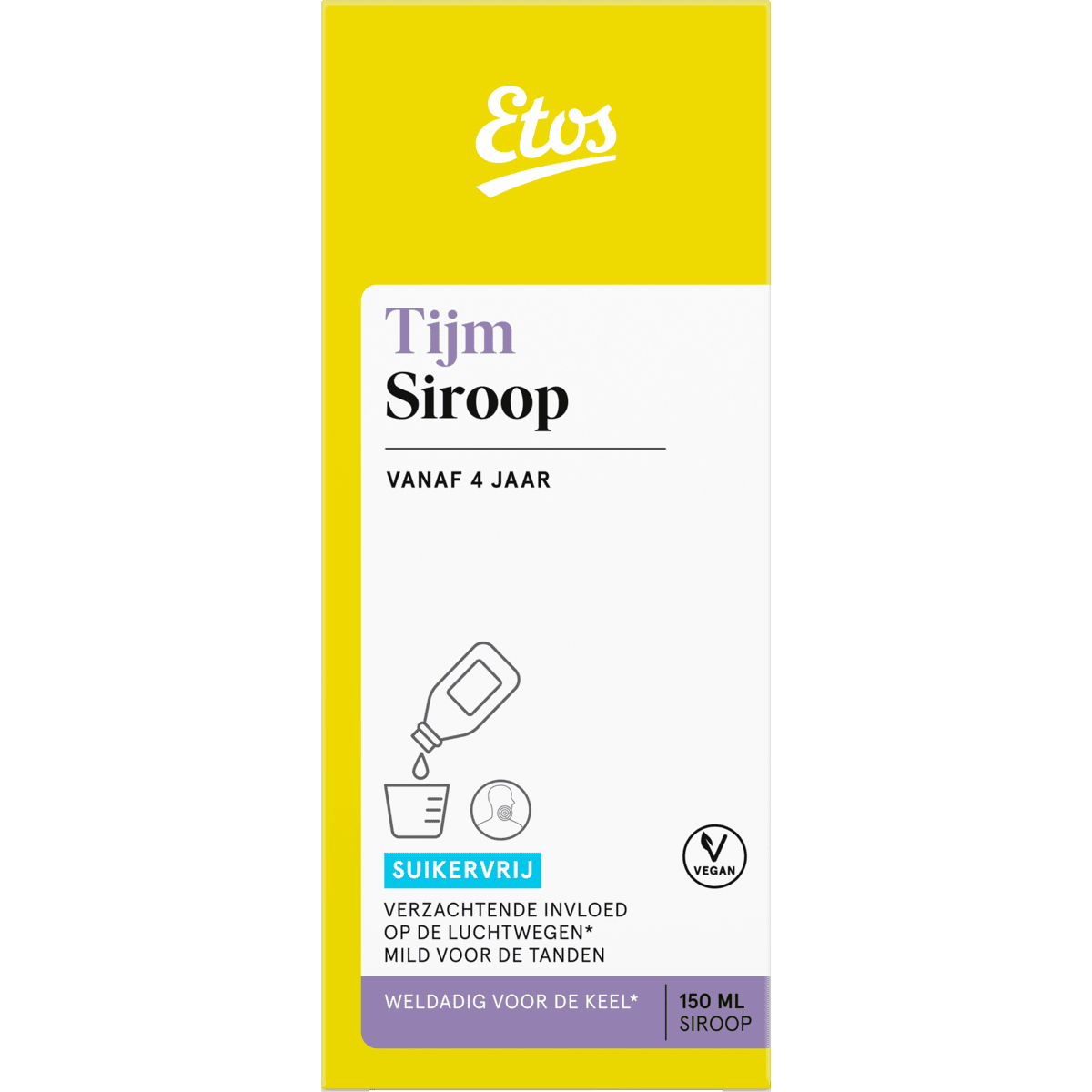 Etos Tijmsiroop Suikervrij 150 ML