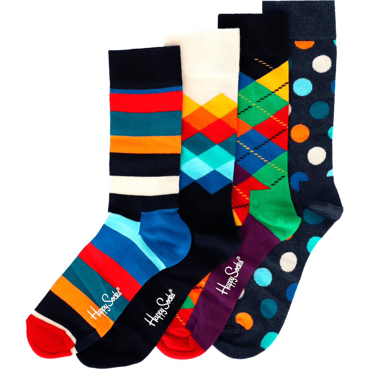Happy Socks Giftbox 4 Pack Blue Stripe Dot 3640 1 EA Etos