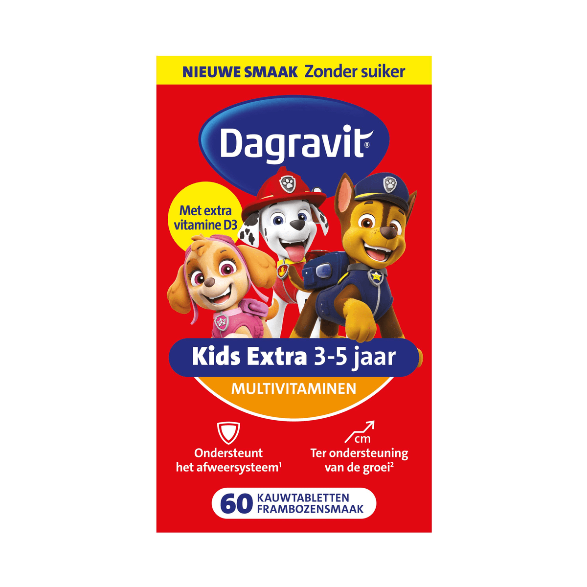 Dagravit Kids Multivitaminen kauwtabletten Xtra 3-5 jaar 60 stuks
