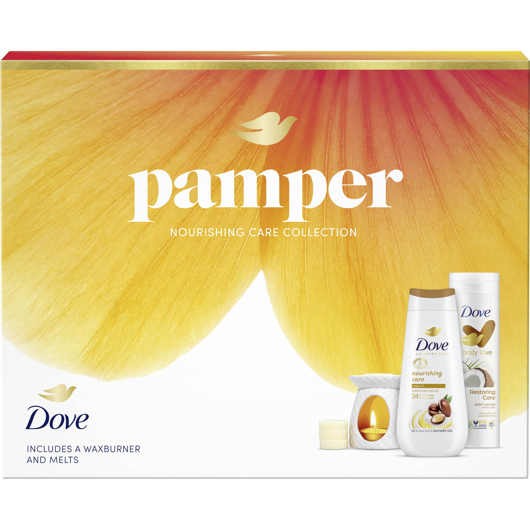 Dove Giftset Advanced Nourishing Care met Wax Burner