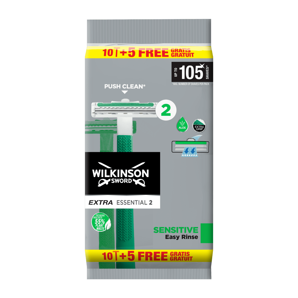 Wilkinson Sword Extra 2 Sensitive Wegwerpmesjes 15 stuks