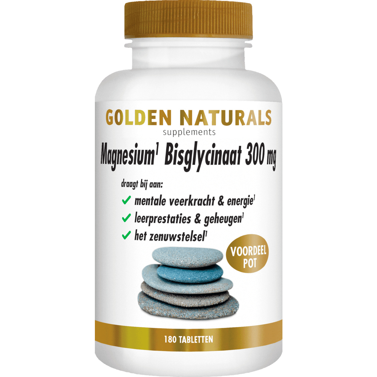 Magnesium Bisglycinaat 300 MG Tabletten Voordeelpot 180 stuks