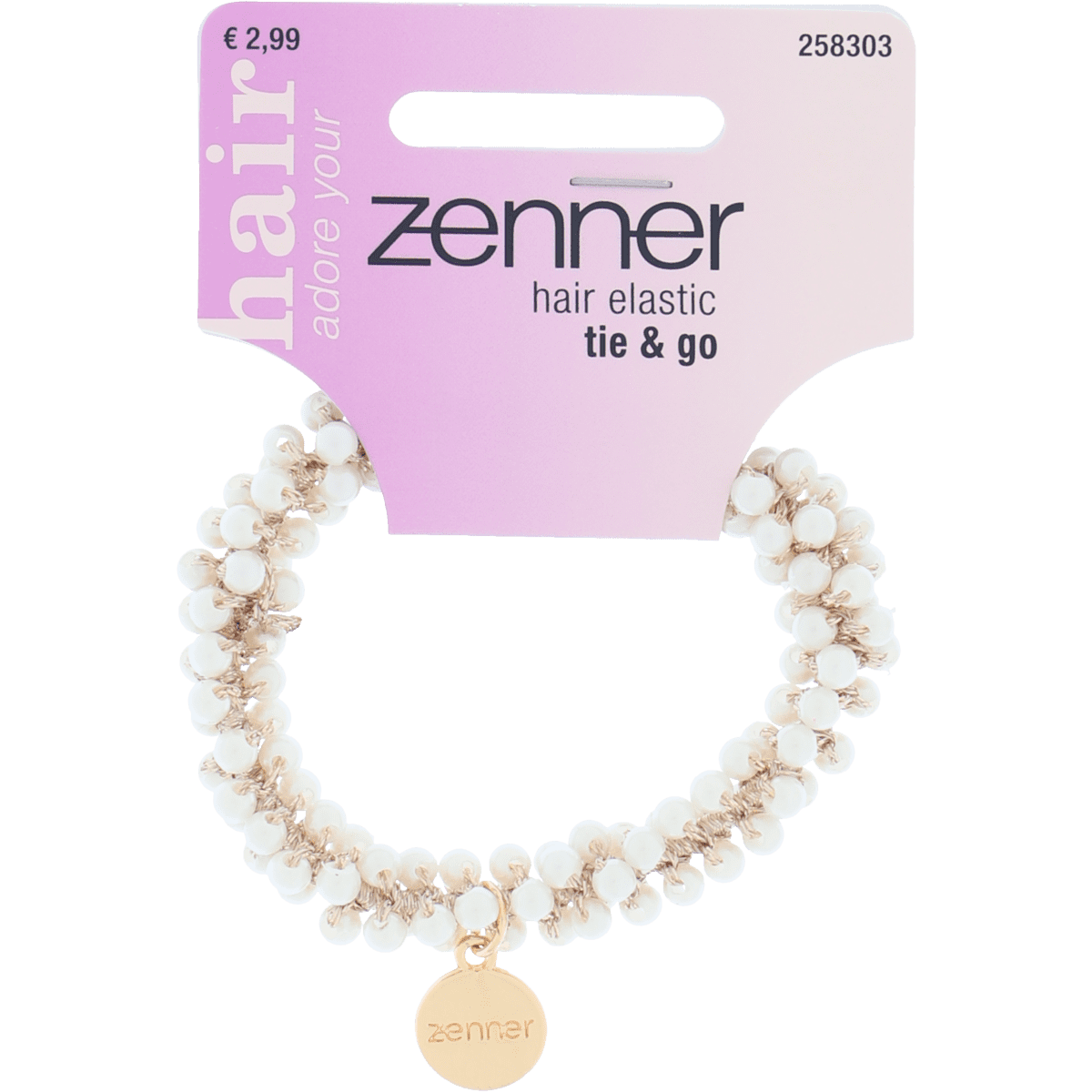 Zenner Haarelastiek Kraal Parel