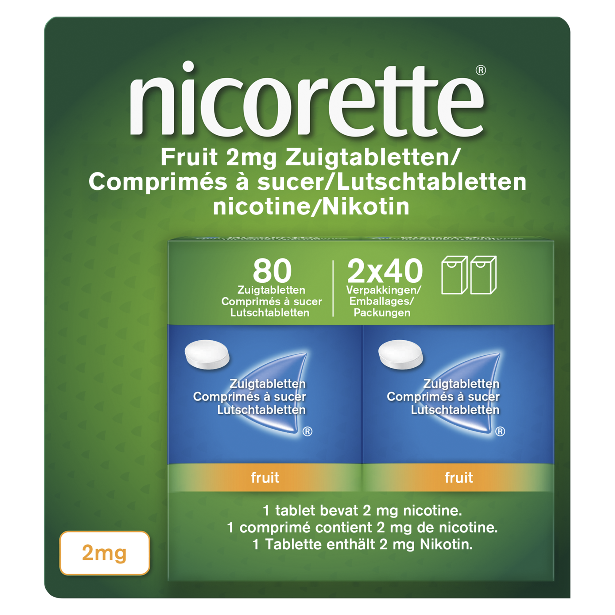 Nicorette Fruit Zuigtabletten 2Mg 1 Stuks