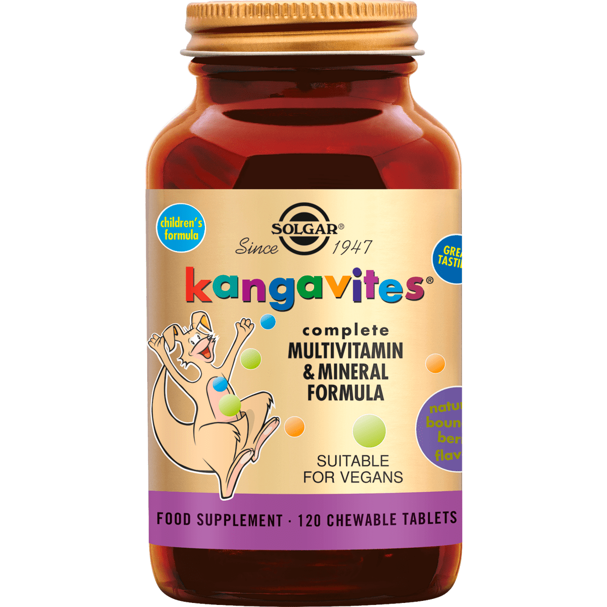 Solgar Kangavites Bounching Berry Kauwtabletten 120 stuks