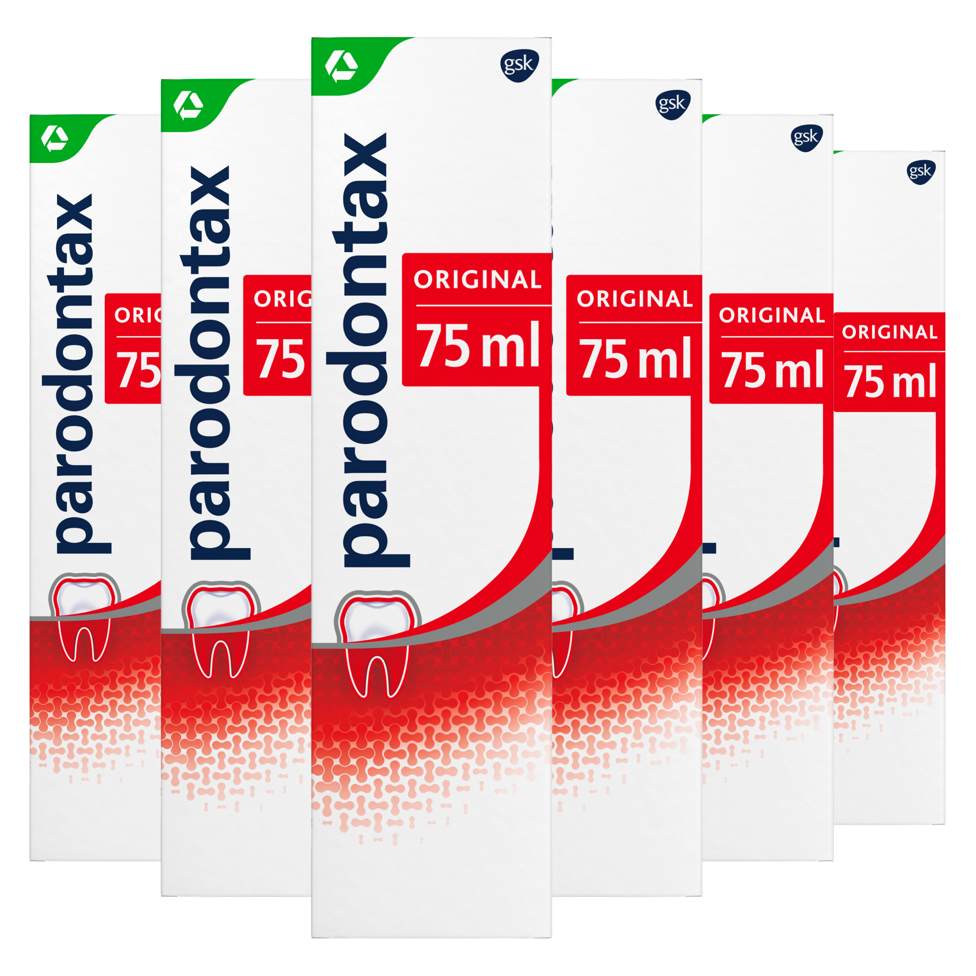 Parodontax Original Tandpasta 75 ML Multipack 6 stuks