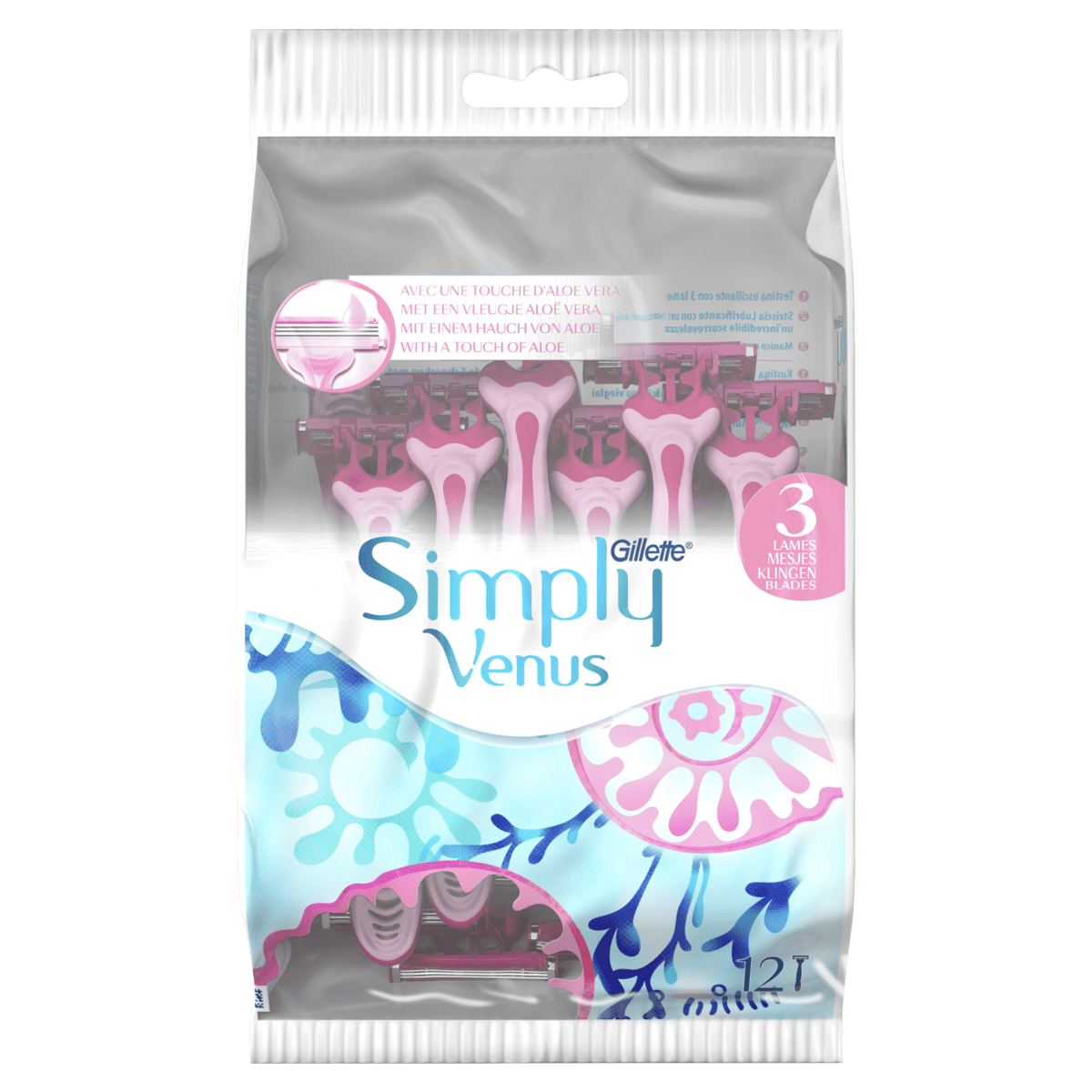 Gillette Simply 3 Venus Wegwerpmesjes 12 stuks