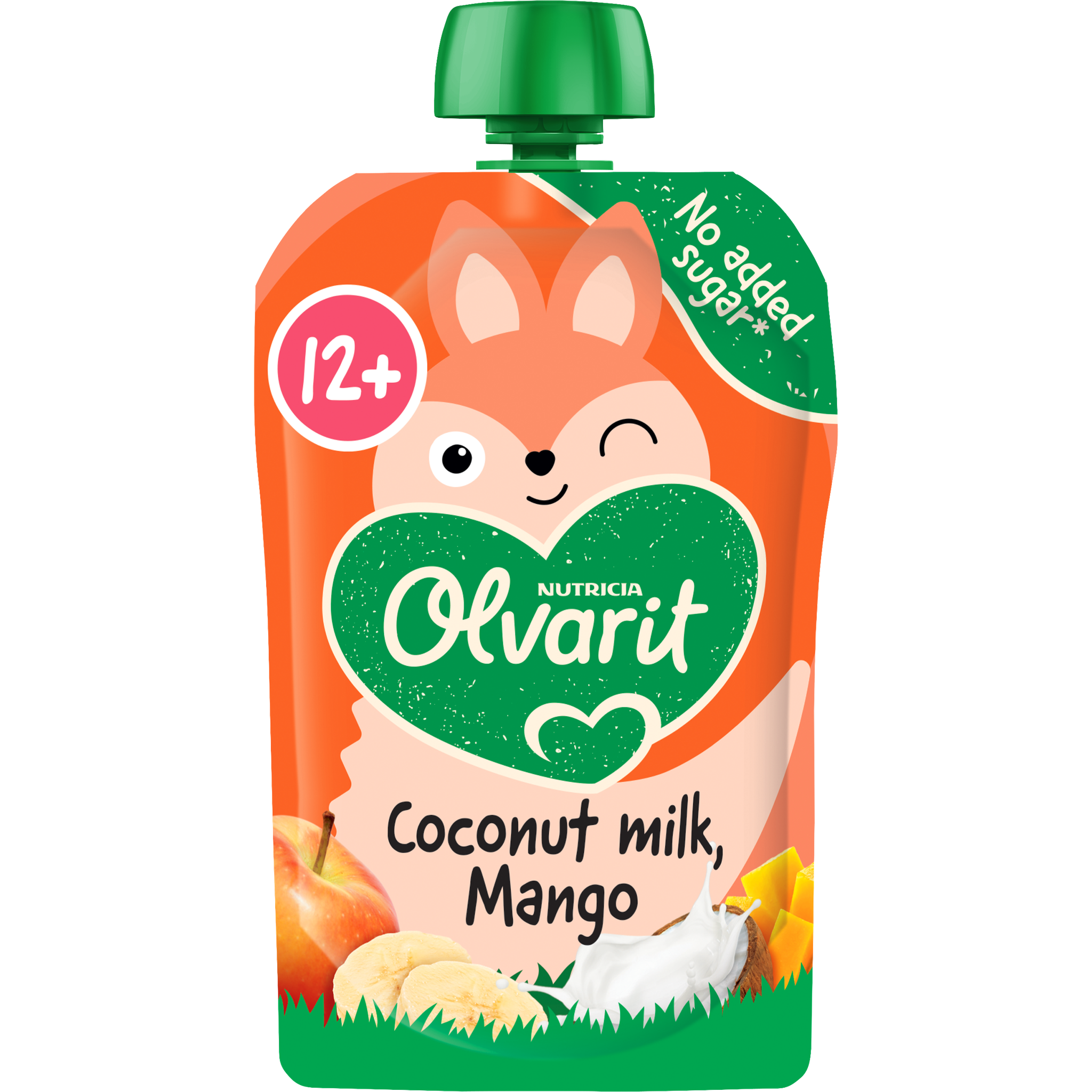 Olvarit Knijpfruit Kokosmelk Mango 12+ Maanden 100 gram