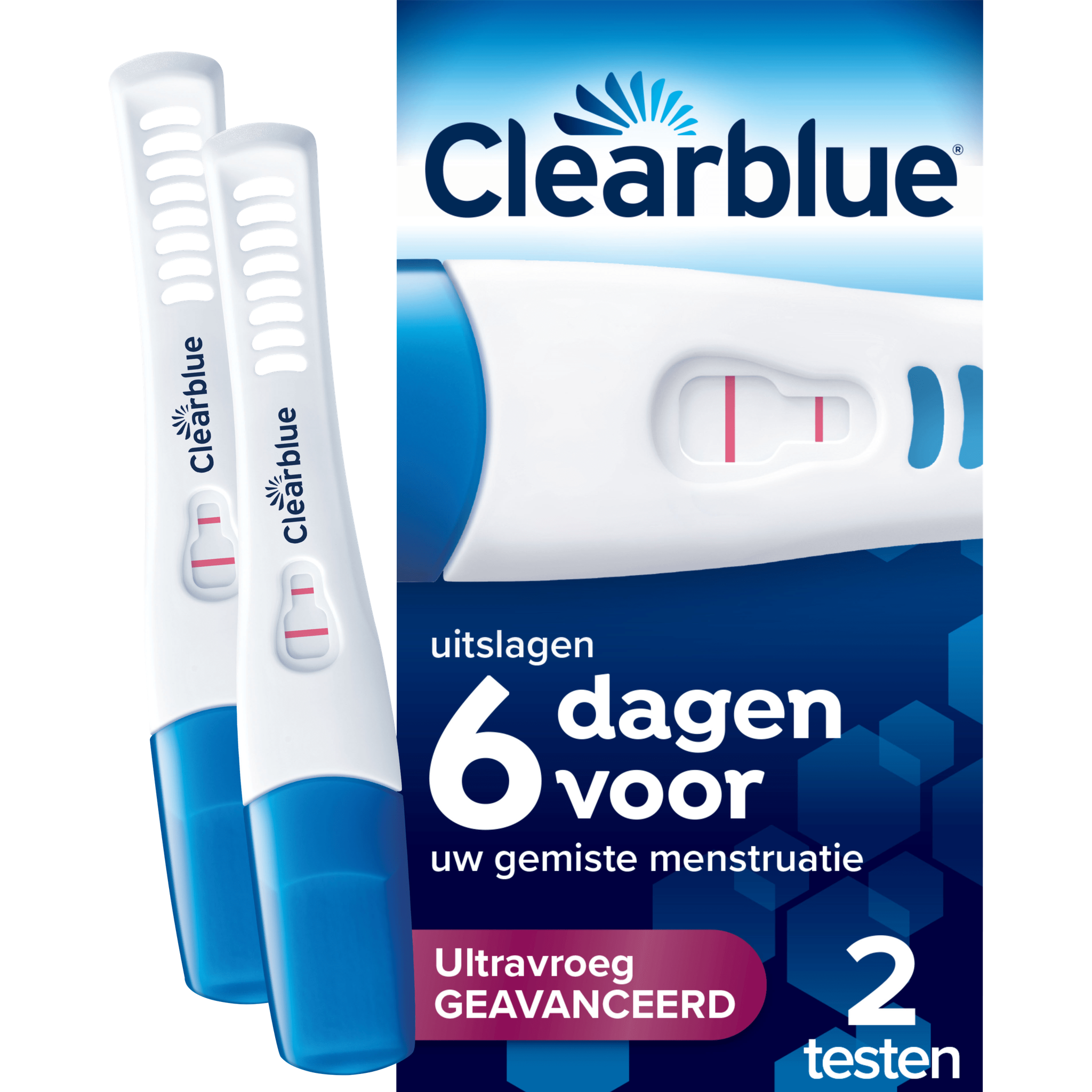 Clearblue Vroege Geavanceerd Detectie Zwangerschapstest 2 Stuks