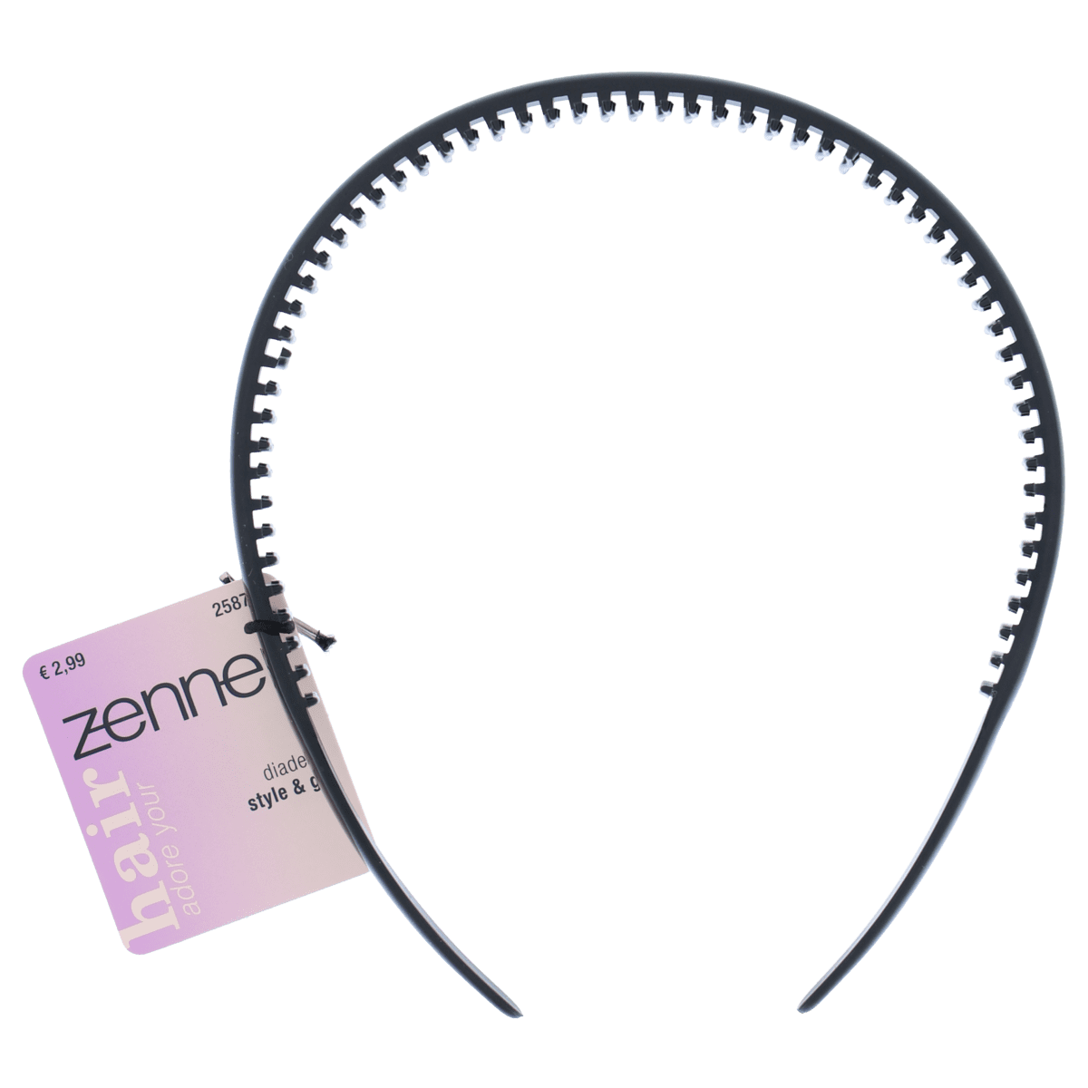 Zenner Diadeem Breed 2,7CM Zwart
