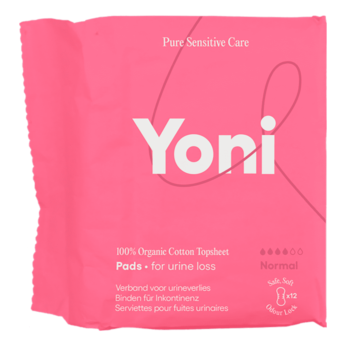 Yoni Verband Urineverlies Normal 100% Bio Katoenen Toplaag 10 stuks