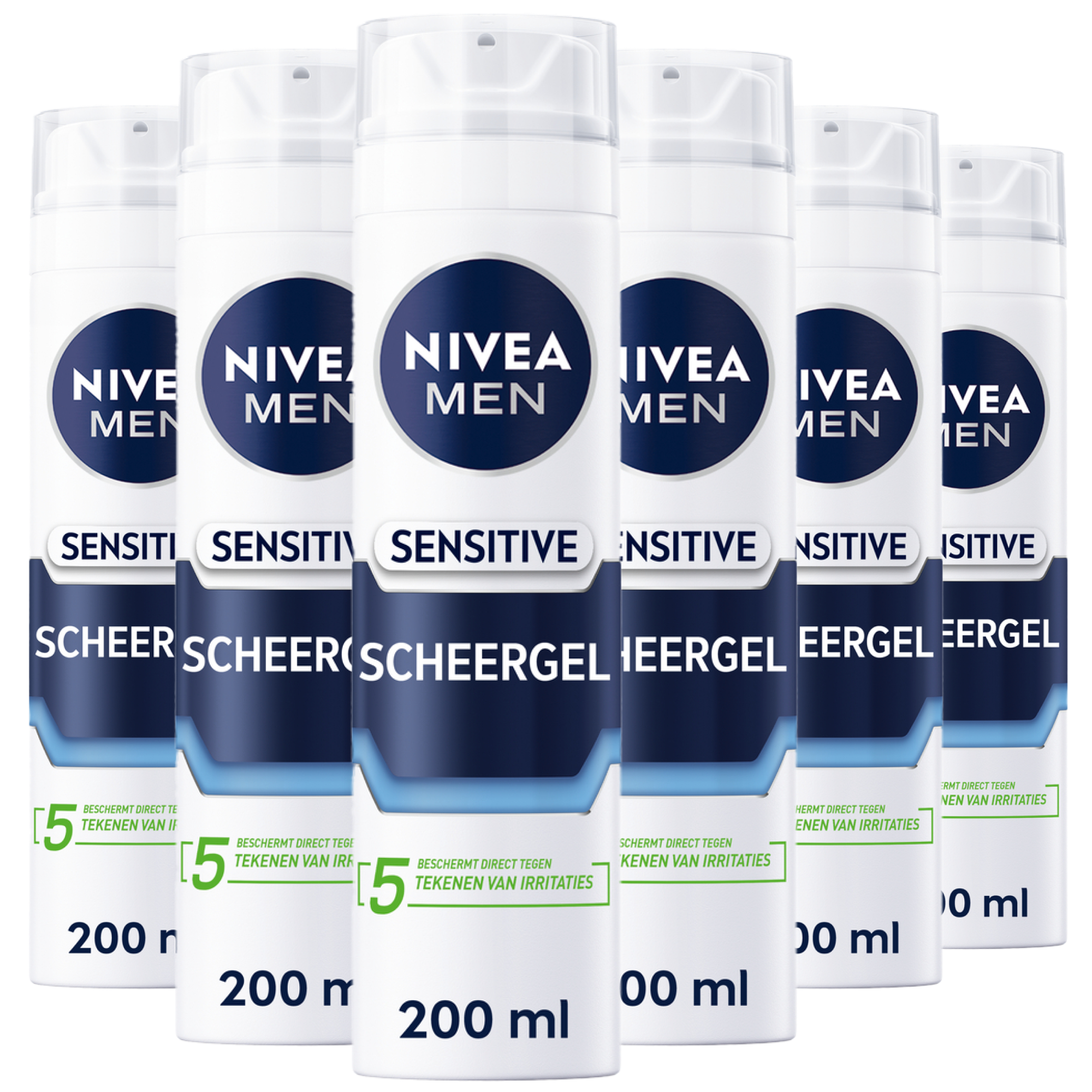 NIVEA MEN Sensitive Scheergel 200 ML Multipack 6 stuks
