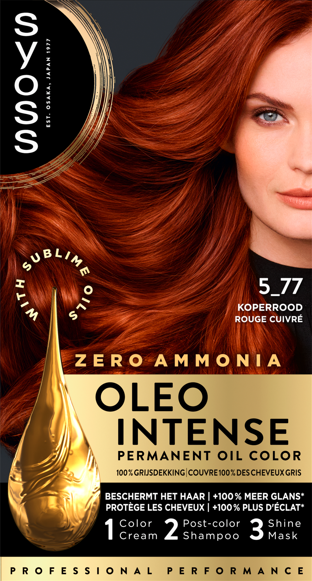Syoss Oleo Intense Permanente Haarkleuring 5-77 Koperrood