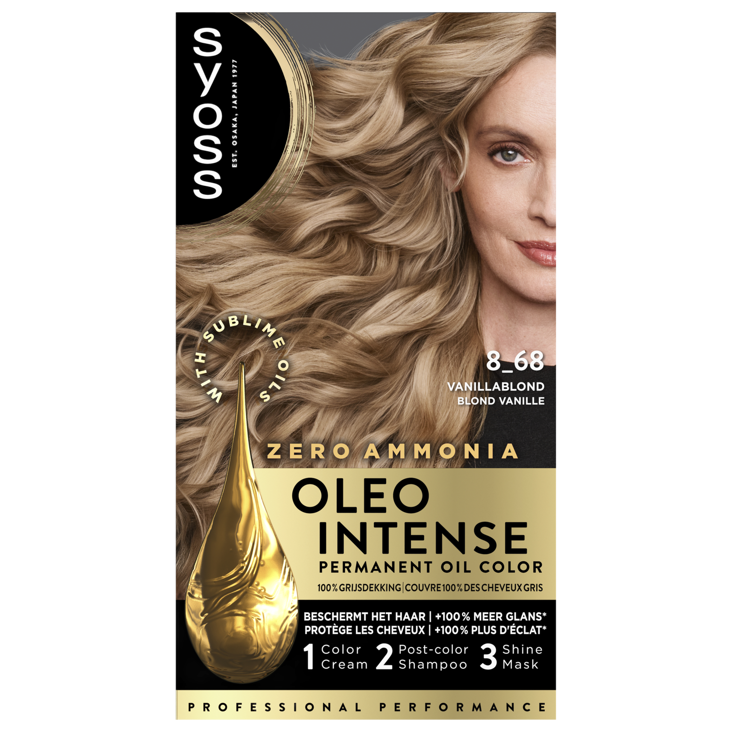 Syoss Oleo Intense Permanente Haarkleuring 8-68 Vanille Blond / Blond Vanille