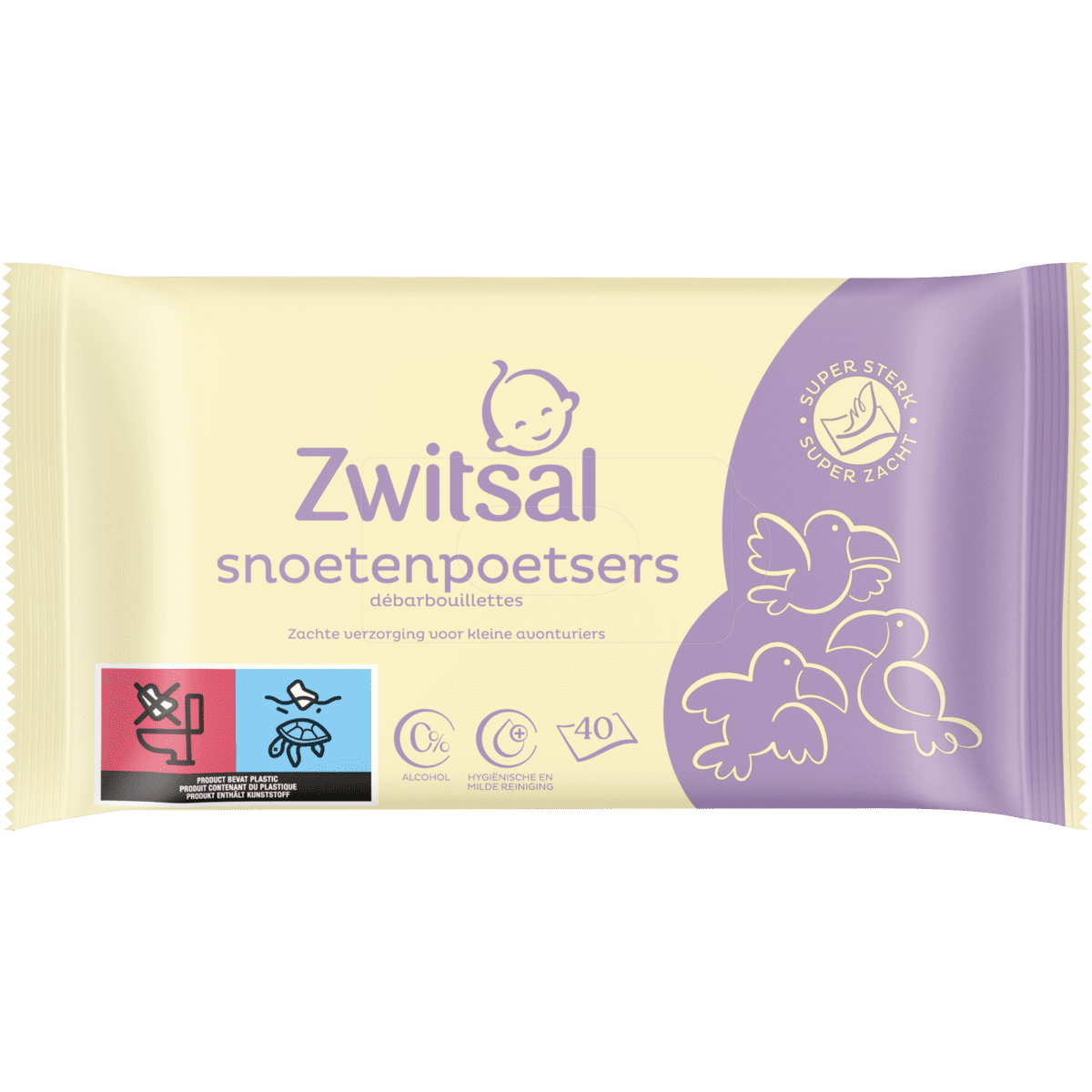 Zwitsal Kids Snoetenpoetsers 40 Stuks