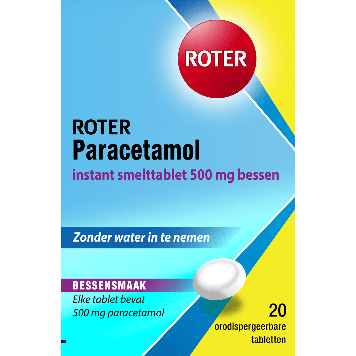 Roter Paracetamol 500 MG Smelttabletten 20 stuks