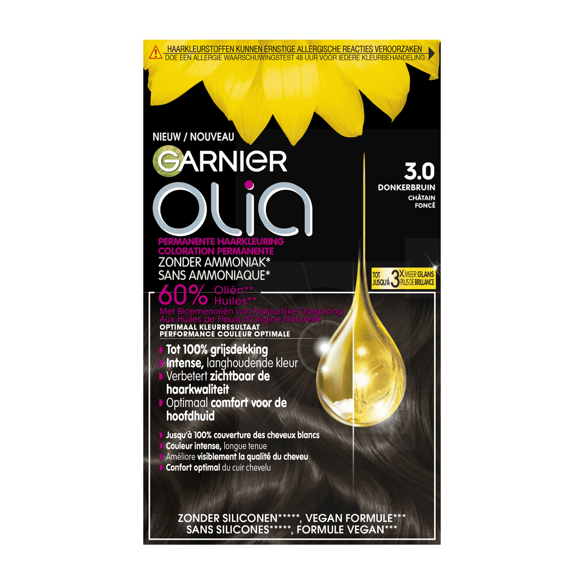 Garnier Olia Permanente Haarverf 3.0 Donkerbruin