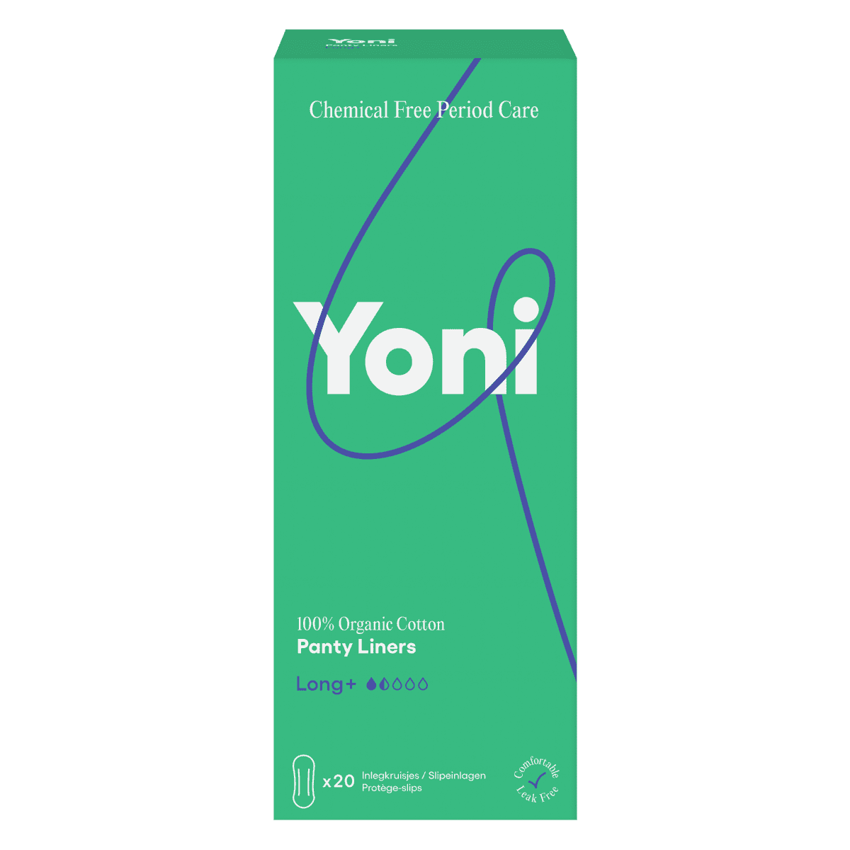 Yoni Inlegkruisjes Long 100% Biologisch Katoen 20 stuks