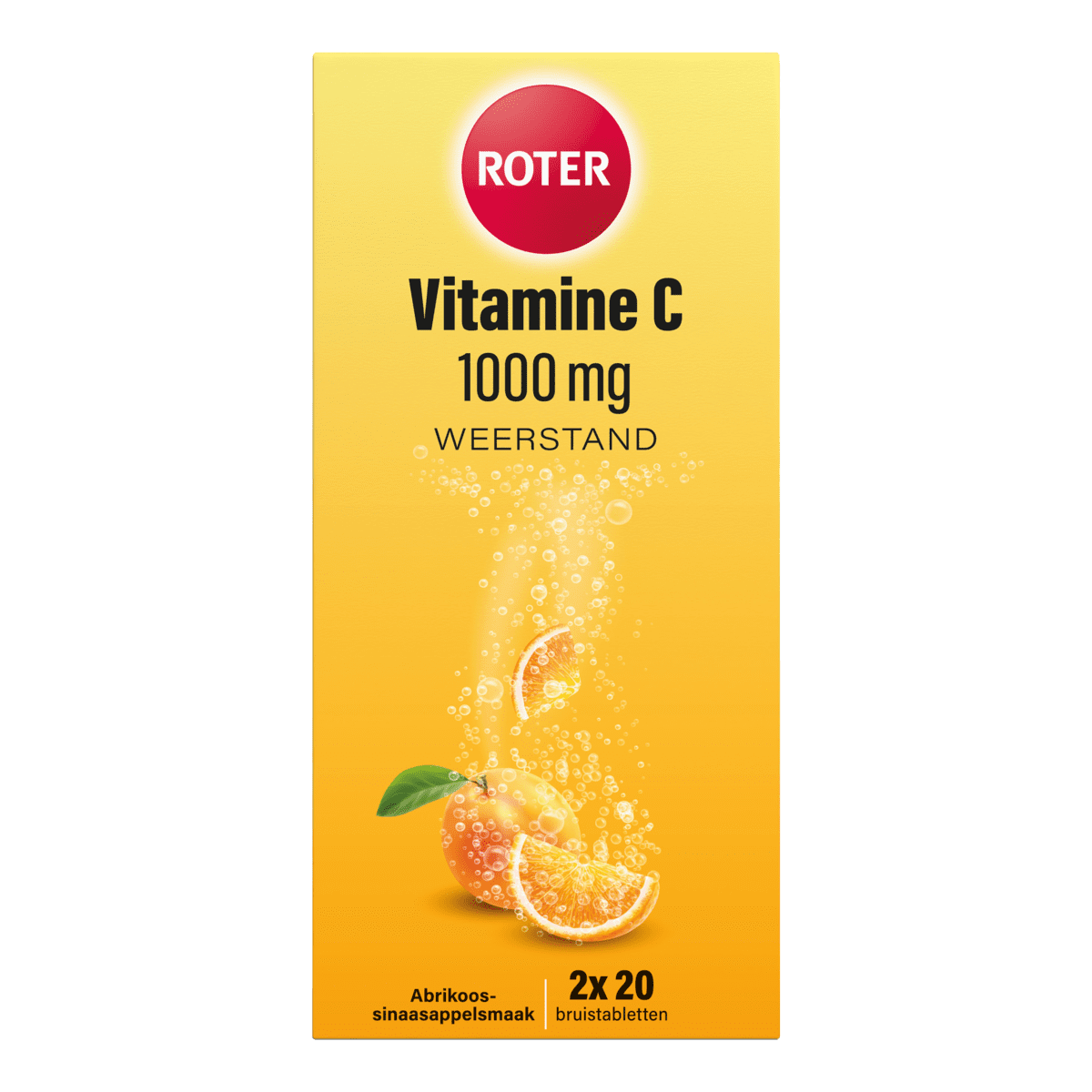 Roter Vitamine C 1000 MG Abrikoos Sinaasappel Bruistabletten 40 stuks