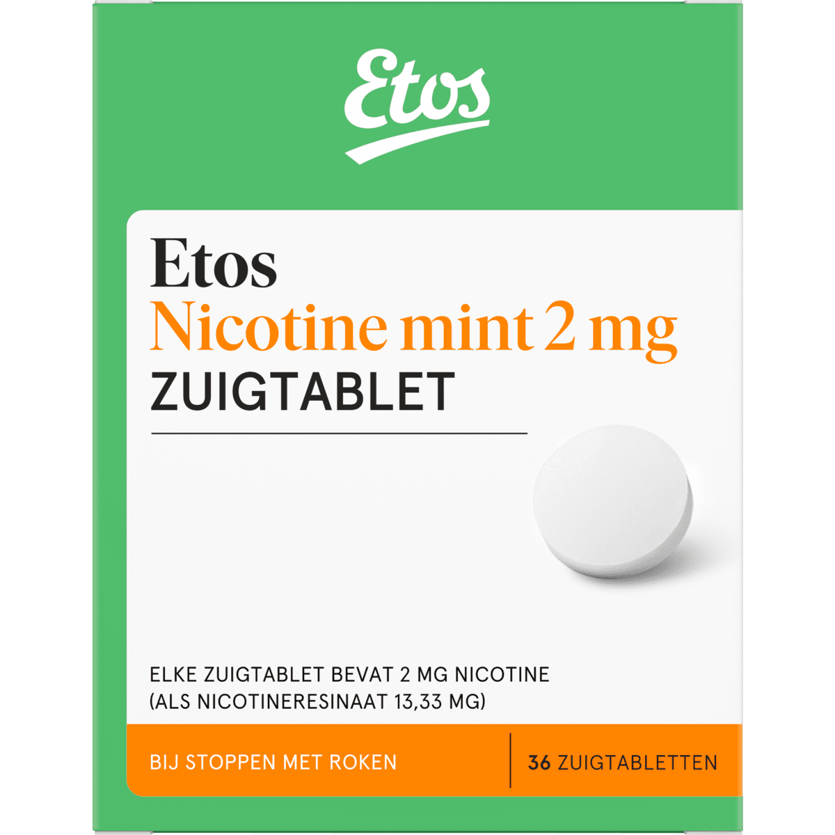 Etos Nicotine Mint 2 MG Zuigtabletten 36 stuks
