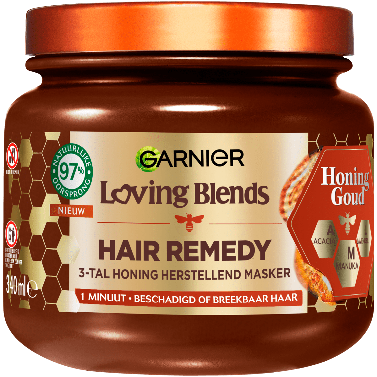 Garnier Loving Blends Honing Goud Haarmasker 340 ML