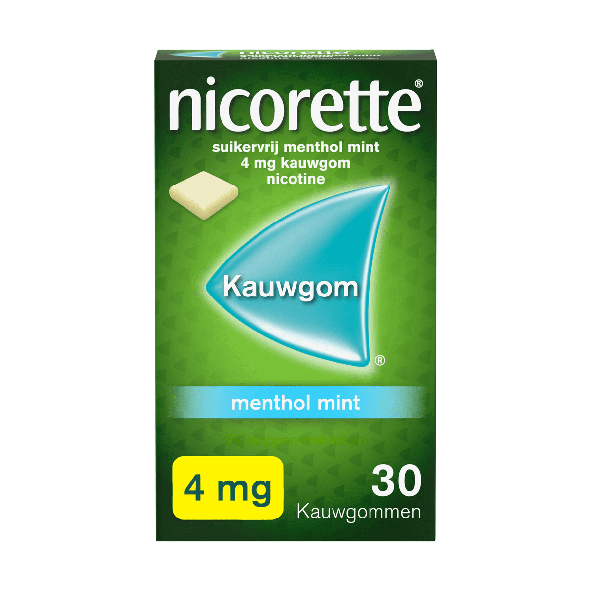 Nicorette Kauwgom Stoppen met Roken Menthol Mint 4 MG Nicotine 30 Stuks
