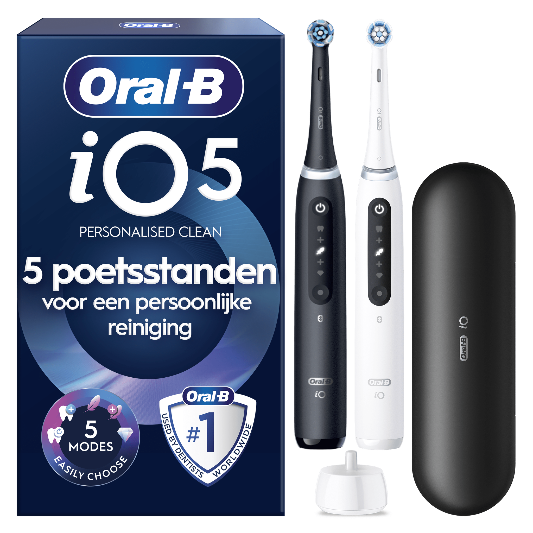 Oral-B iO 5s Zwart & Wit Duo Elektrische Tandenborstels