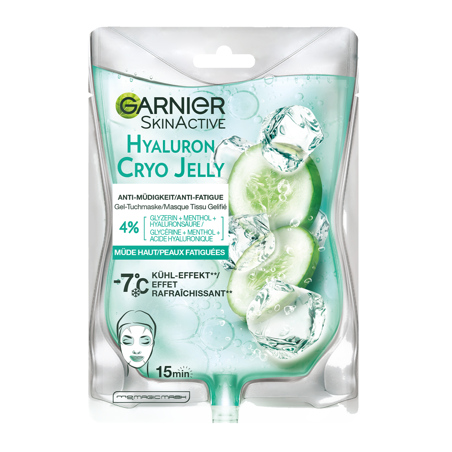 Garnier SkinActive Cryo Jelly Sheet Masker Anti-Vermoeidheid + Hyaluron